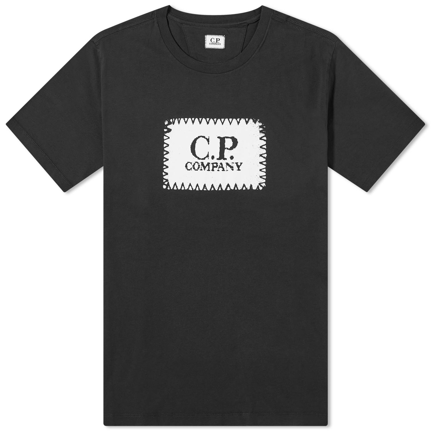 T-shirt C.P. Company Label Logo T-Shirt Svart | 15CMTS042A-005100W-888, 0
