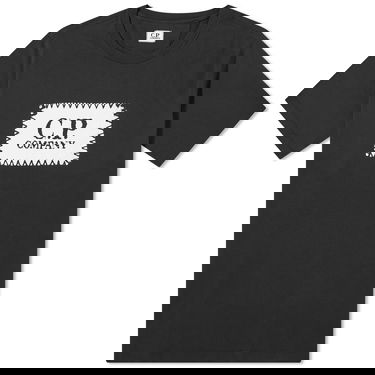 T-shirt C.P. Company Label Logo T-Shirt Svart | 15CMTS042A-005100W-888, 0