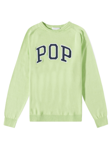 Sweater Pop Trading Company Arch Crewneck Grön | POPSS23-06-003