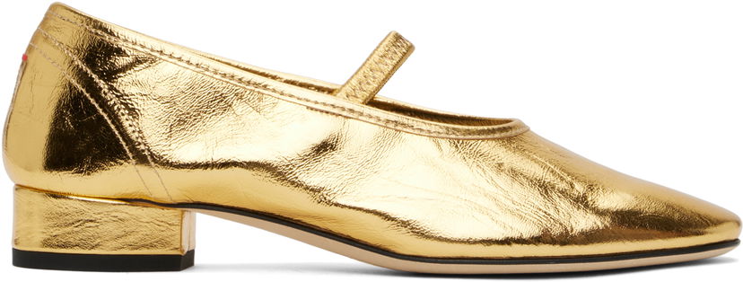 Skovård Aeyde Aeyde Pippa Leather Ballerina Flats Metallisk | A11-FL-GLVR25RO126-SS25-902-068