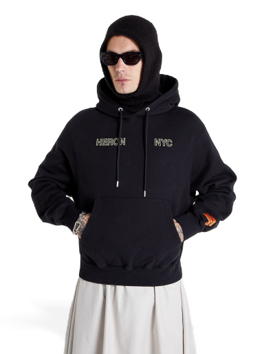 Sweatshirt HERON PRESTON HP Offroad Hoodie Svart | HMBB024F22JER0011019