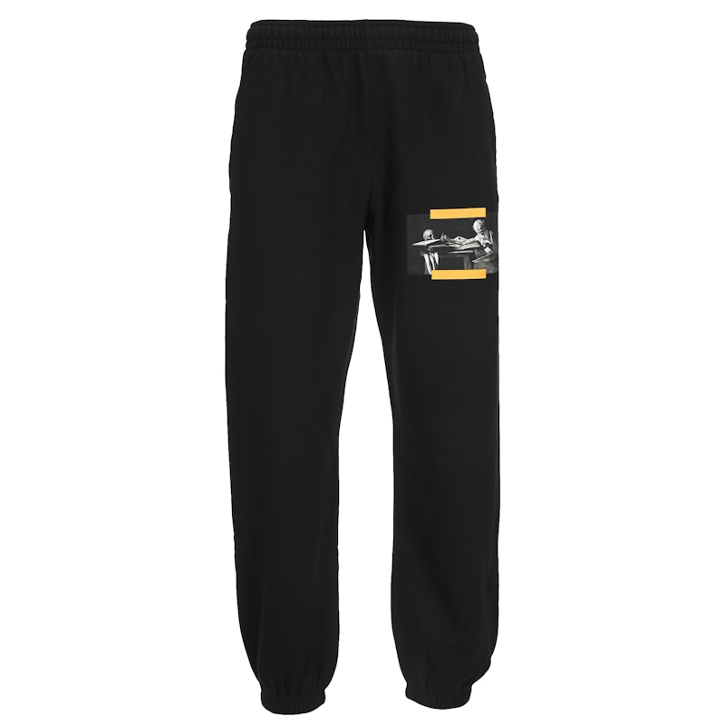 Träningsbyxor Off-White Caravaggio Painting Sweatpants Black Svart | OMCH029F21FLE0051084