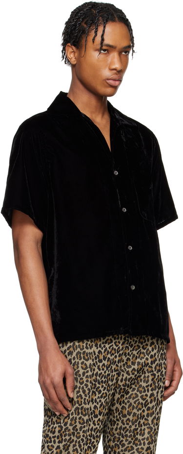Skjorta Needles NEEDLES Italian Collar Velvet Shirt Gul | QV302, 4
