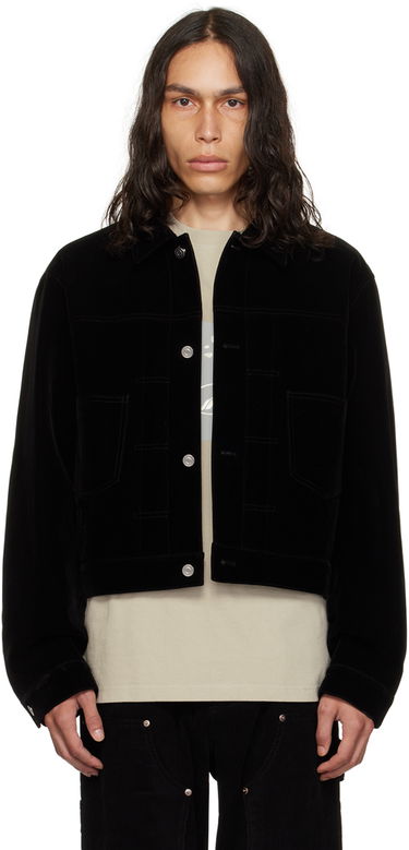 Jacka We11done We11done Velvet Crop Jacket Svart | WD-JK3-23-041-M-BK, 0