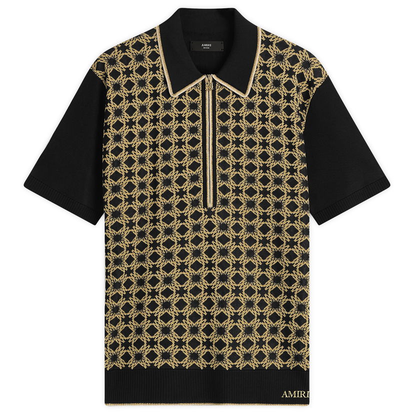 Polotröja AMIRI Ma Quad Zip Polo Flerfärgad | AMKNPO1072-BLK