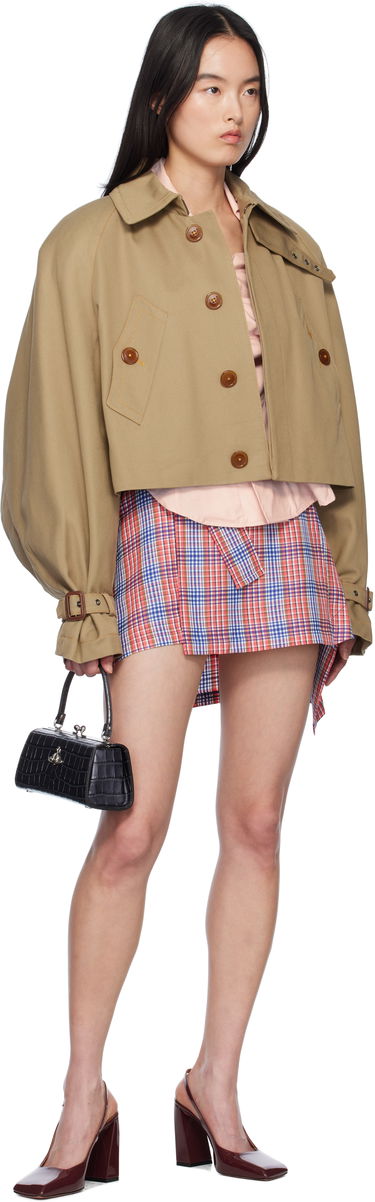 Jacka Vivienne Westwood Vivienne Westwood Graziano Cropped Trench Coat Beige | 3301001L-W011Y-, 3