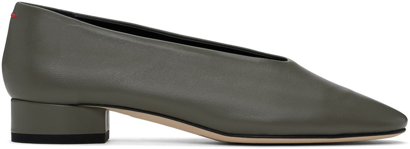 Kläder Aeyde Aeyde Delia Leather Ballerina Flats Grön | A11-FL-GLVR25BL18-FW24-1007-007