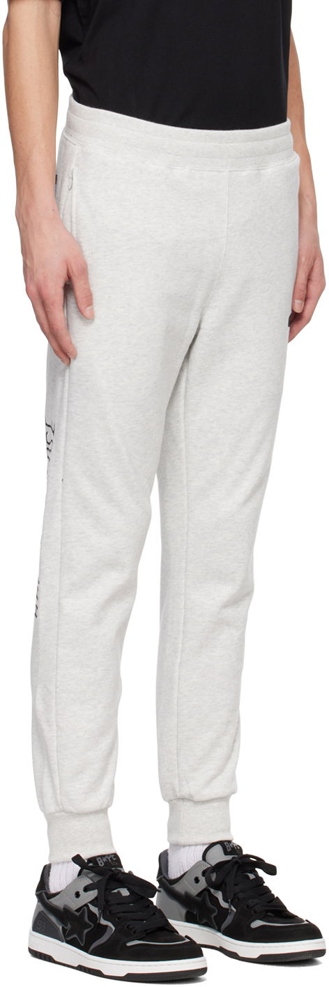Träningsbyxor AAPE by A Bathing Ape AAPE by A Bathing Ape Embroidered Sweatpants Grå | AAPPTMA691XAMWH2, 1