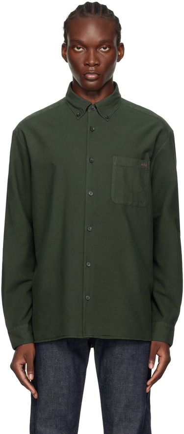 Skjorta A.P.C. Green Mateo Shirt Grön | COHAH-H12599, 0