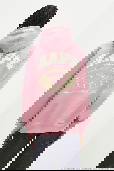 Sweatshirt AAPE by A Bathing Ape AAPE Basic Logo Print Hoodie Rosa | AAPSWMB342XXN, 2