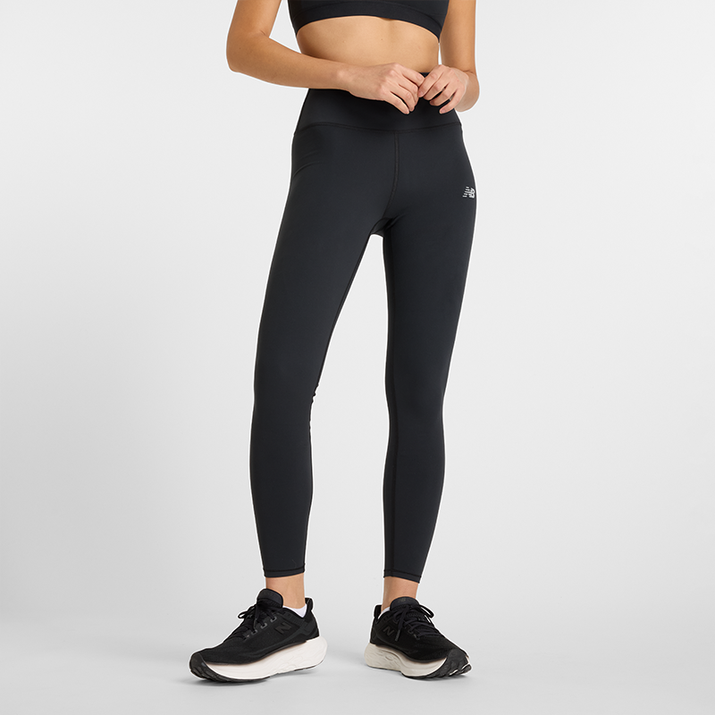 Damasker New Balance High-Waisted Running Tights Svart | NBWP51126BK, 0
