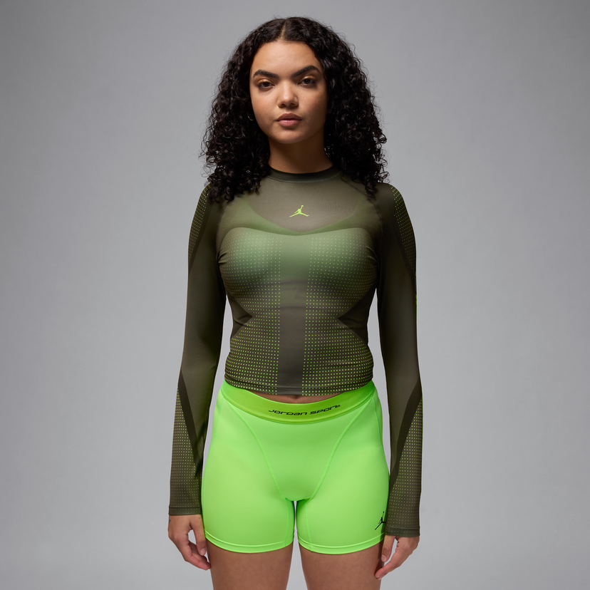 Crop top Jordan Jordan Sport Dri-FIT Long Sleeve Grön | HF9480-045
