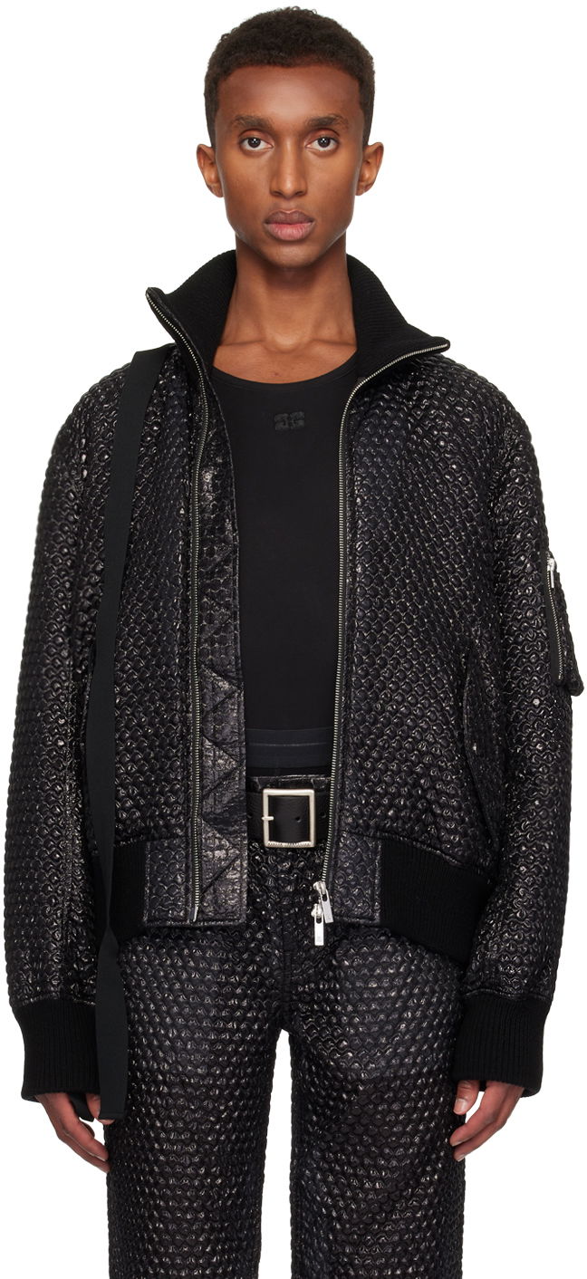 Bomberjacka Helmut Lang Helmut Lang Seatbelt Down Bomber Jacket Svart | O06HM199