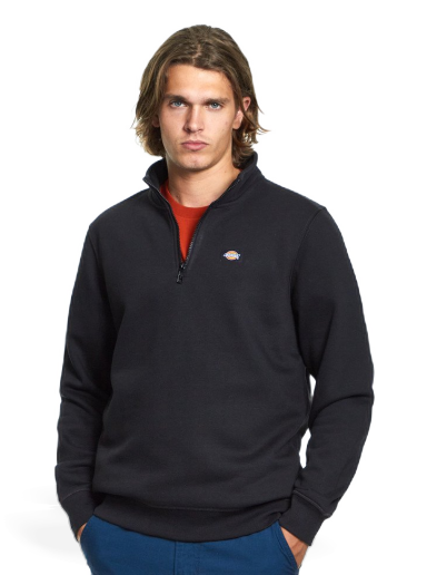 Sweatshirt Dickies Oakport Quarter Zip Sweater Svart | DK0A4XD4BLK1