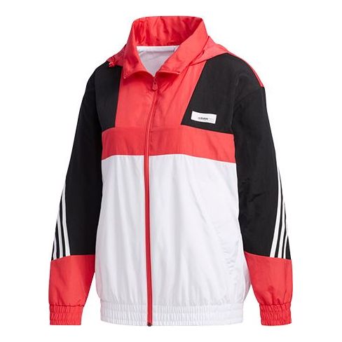 Bomberjacka adidas Originals Neo Printing Hooded Jacket Röd | FU1069