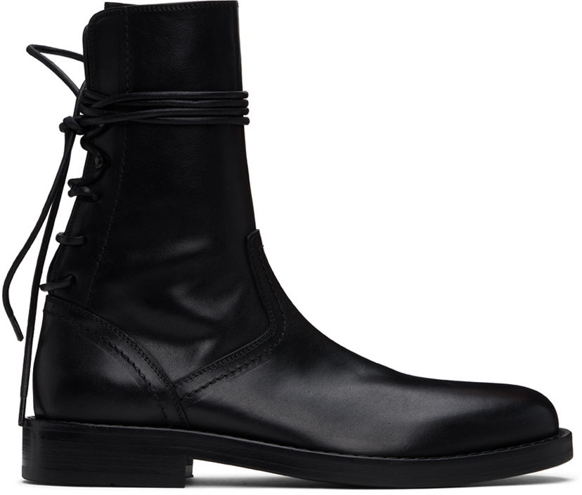 Kläder Ann Demeulemeester Ann Demeulemeester Heiko Leather Boots Svart | CO02-M-A40-LT047-099