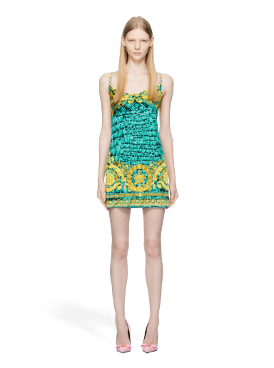 Klä Versace Baroccodile Medusa '95 Minidress Grön | 1011543_1A08904