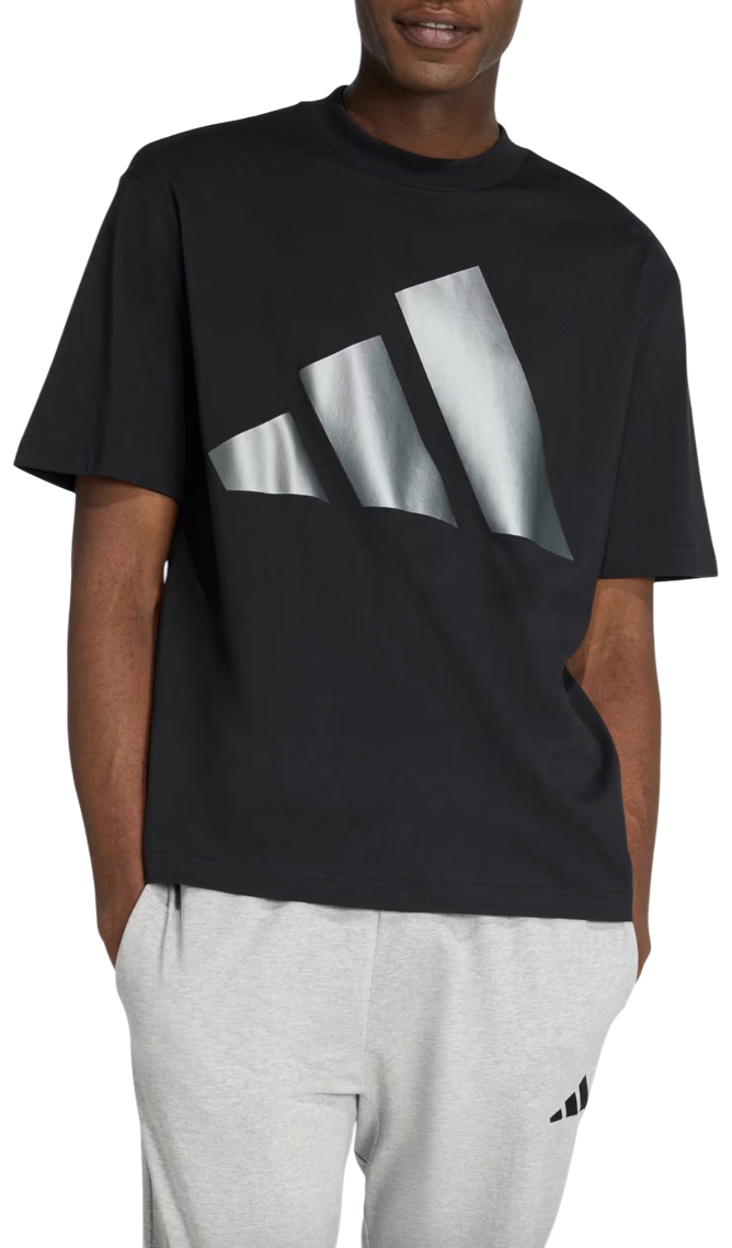 T-shirt adidas Originals Holiday Big Metallic Logo T-Shirt Svart | jm1709