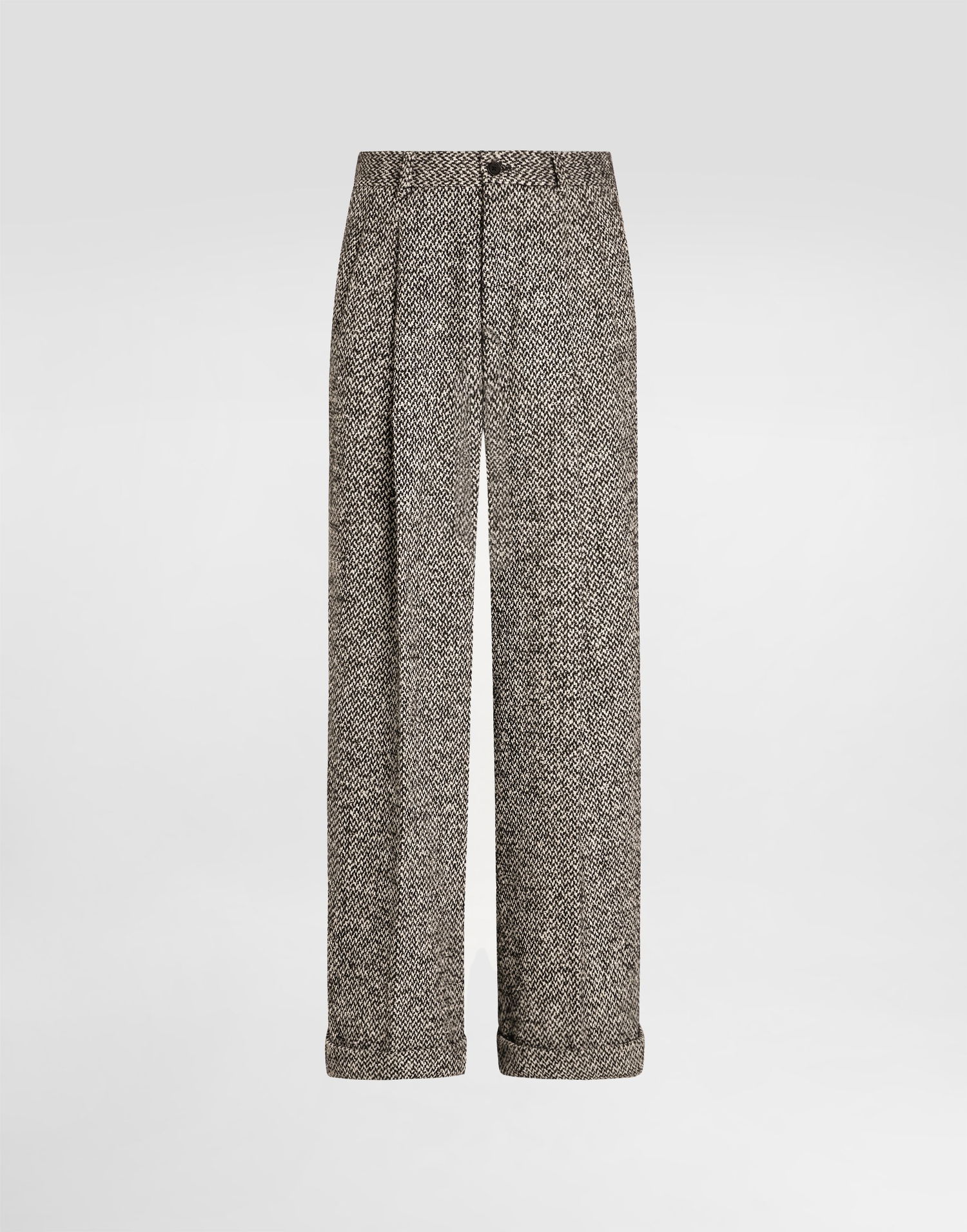 Byxor Dolce & Gabbana Dolce & Gabbana Wool Blend Dotted Cuffed Trousers Beige | GP16OTFMZAJS8030, 0