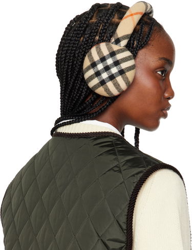 Halsduk Burberry Burberry Check Wool Earmuffs Beige | 8105109, 2