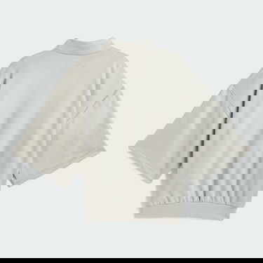 Sweater adidas Performance Basketball Sueded 3/4 Half-Zip Crewneck Beige | IN7712, 5