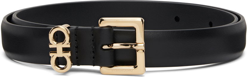 Bälten FERRAGAMO Ferragamo Gancini Skinny Belt Svart | 786298