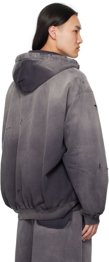 Sweatshirt Maison MIHARA YASUHIRO Maison MIHARA YASUHIRO Sun Faded Half Zip-Up Hoodie Grå | A14HD532, 2