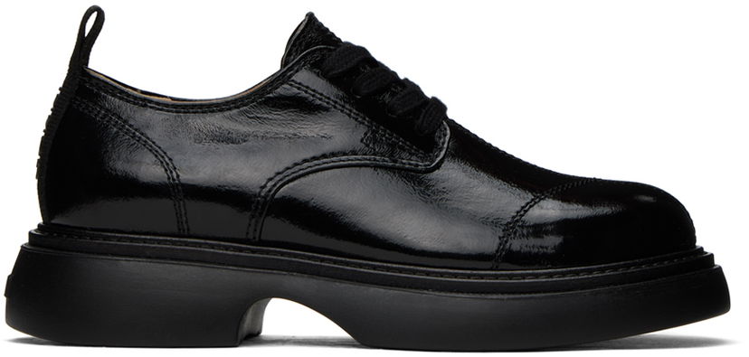 Kläder GANNI GANNI Everyday Lace-Up Derbys Svart | S2457