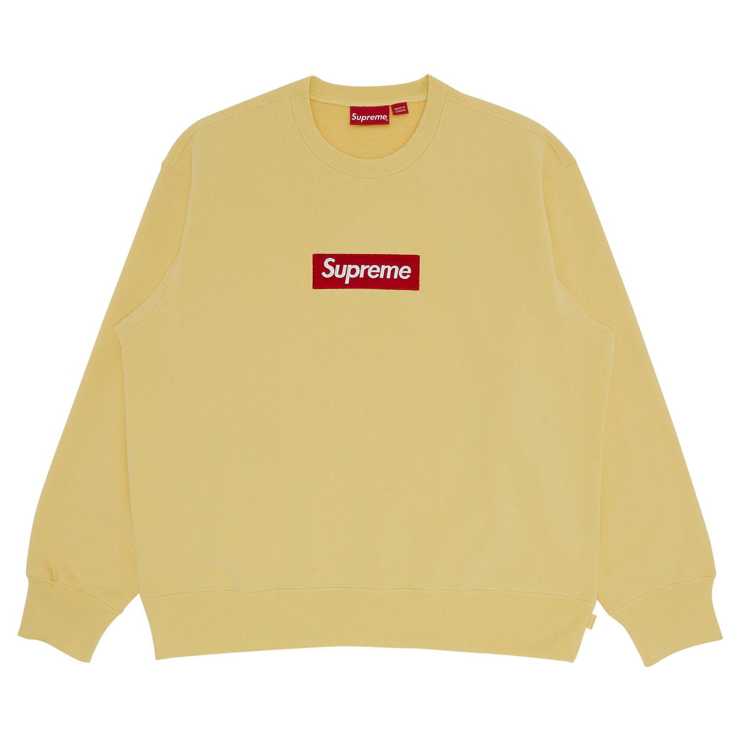 Sweatshirt Supreme Box Logo Crewneck "Pale Yellow" Gul | FW22SW65 PALE YELLOW, 1