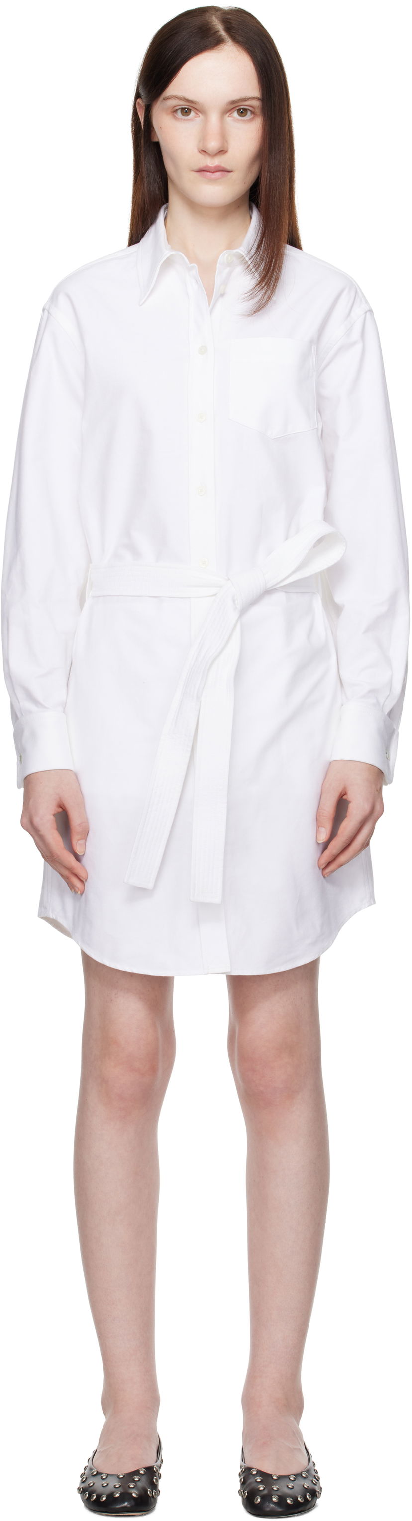 Skjorta KENZO Kimono Sleeve Shirt Dress Vit | FF52RO4059LO