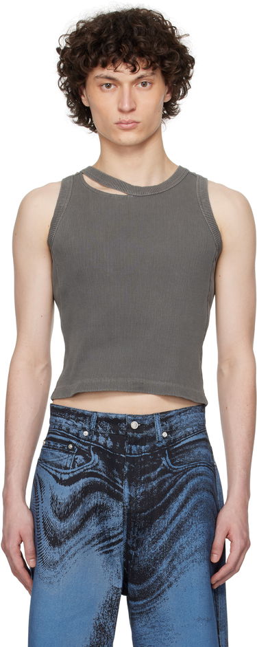 Linne Camper Camperlab Ribbed Cutout Tank Top Grå | AU00030-001, 0