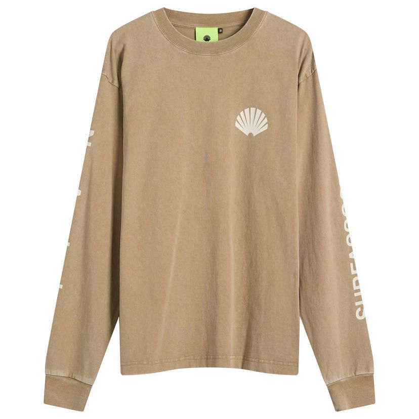 T-shirt New Amsterdam Surf Association New Amsterdam Surf Association Logo Long Sleeve T-Shirt, Size Large Brun | 2501081003