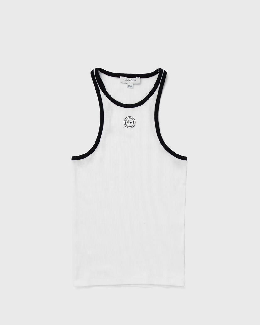 Linne Sporty & Rich SRHWC Ribbed Tank Vit | TO033S405SW