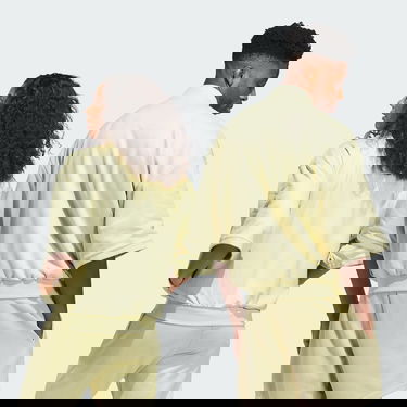 Sweater adidas Performance Basketball Sueded 3/4 Half-Zip Crewneck Gul | IN7713, 3