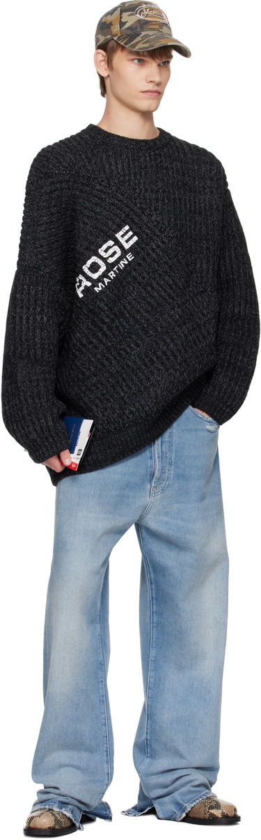 Sweater Martine Rose Martine Rose Engineered Fisherman Rib Sweater Svart | 971YA03053, 3