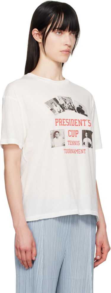 T-shirt Bode Bode 'President's Cup' Tennis Tournament Graphic T-Shirt Vit | MRS25CS020, 1