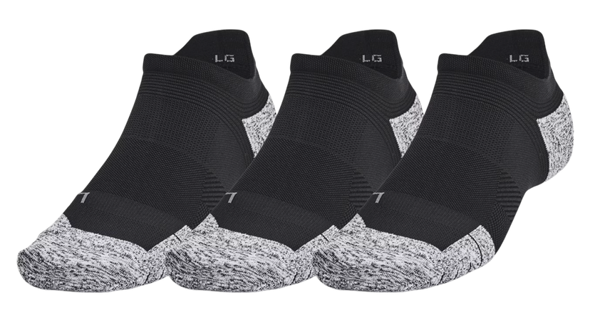 Strumpor Under Armour UA AD Run Cushion No-Show Socks - 3 Pack Svart | 1387044-001