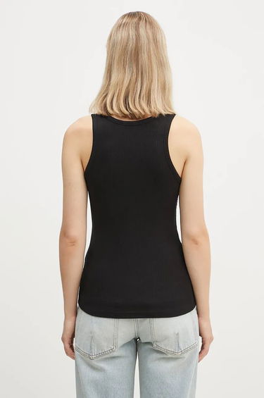 Linne Coperni Rib Logo Tank Top Svart | COPJS12F5006, 2