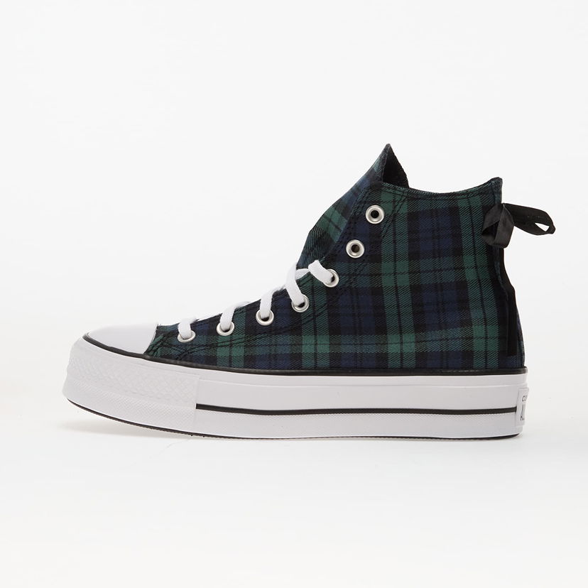 Sneakers och skor Converse Chuck Taylor All Star Lift Platform Plaid Hi Grön | A13879C
