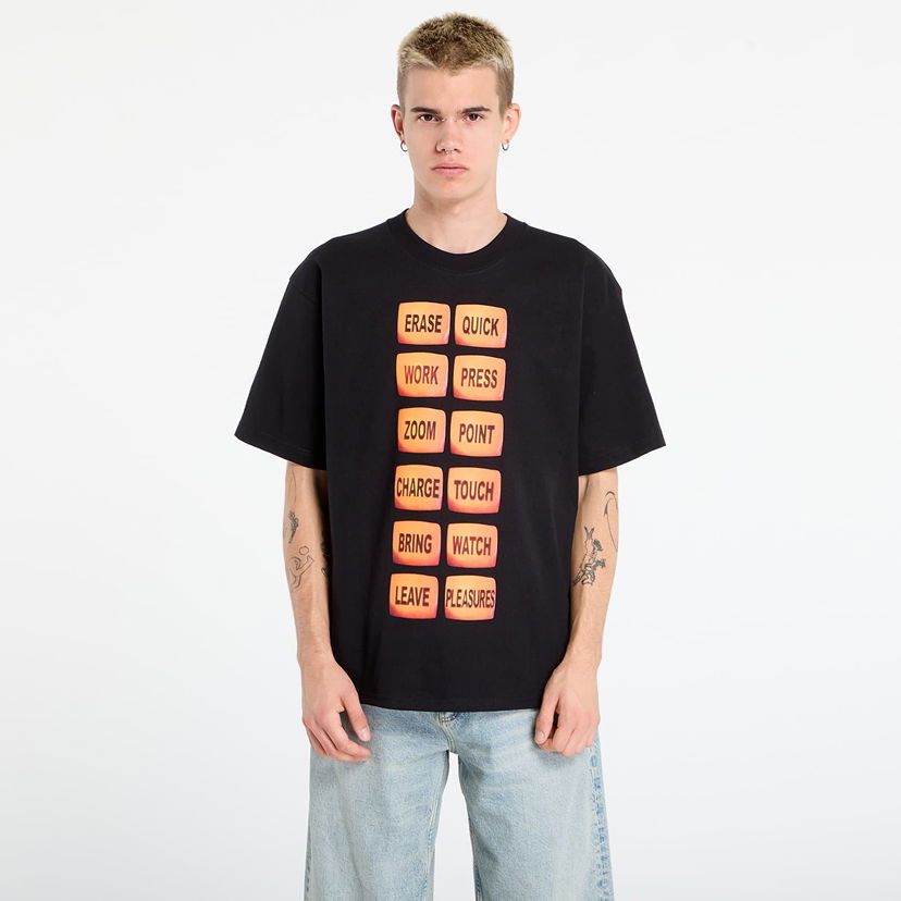 T-shirt Pleasures PLEASURES Technologic T-Shirt Svart | P25DP020-BLACK