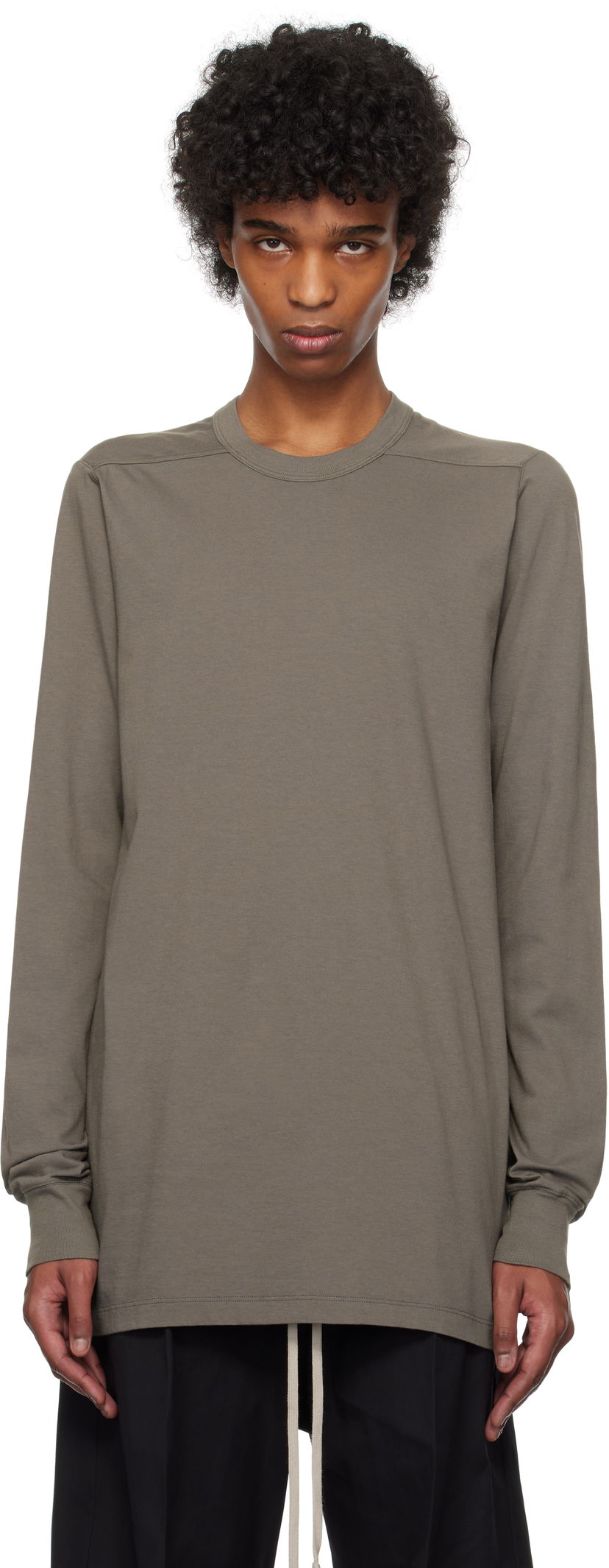T-shirt Rick Owens Rick Owens Hollywood Level Long Sleeve T-Shirt Grön | RU01E5266 JA