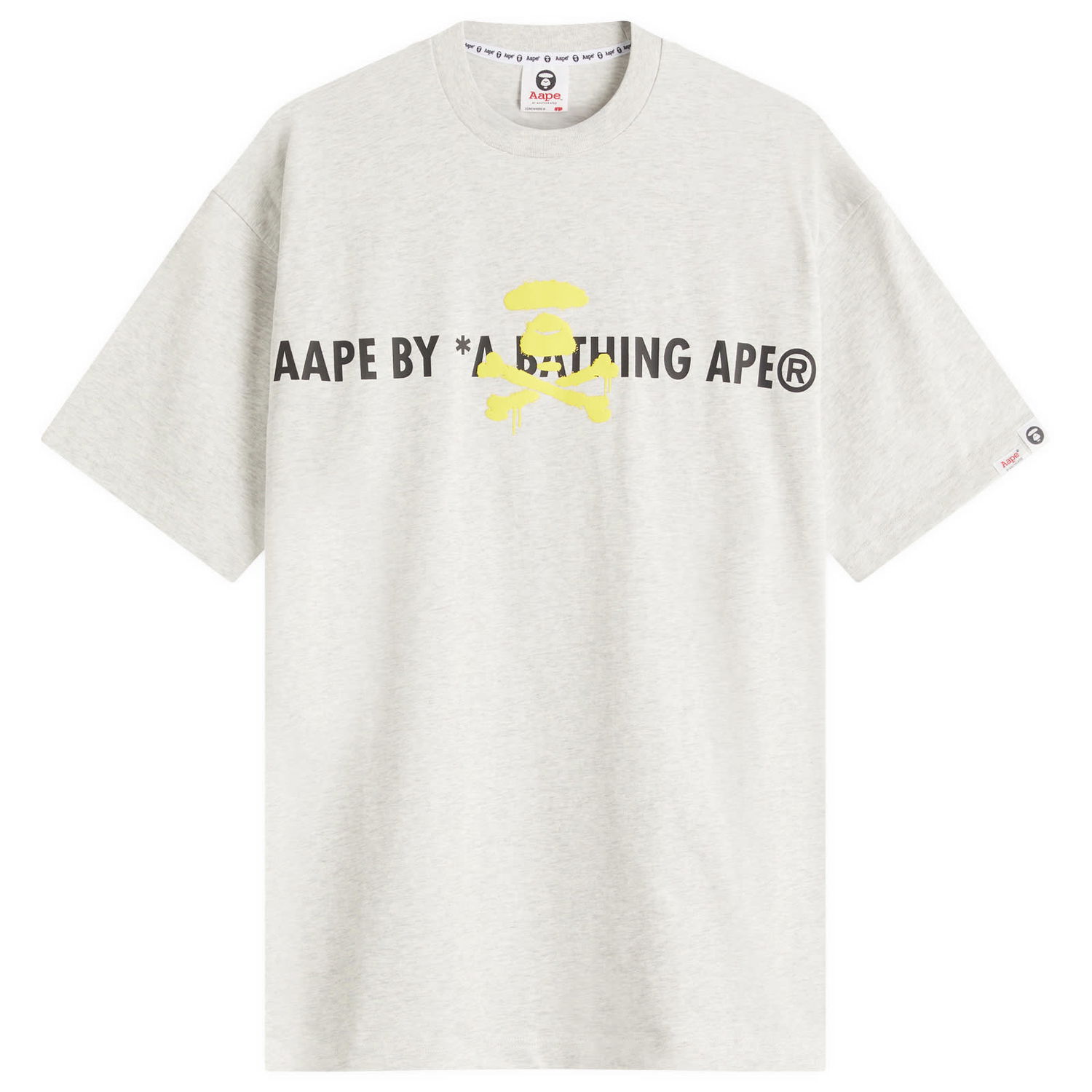 T-shirt AAPE by A Bathing Ape AAPE Graffiti Neon Puff T-Shirt, Size Large Grå | AAPTEM1644XA-WH2, 1