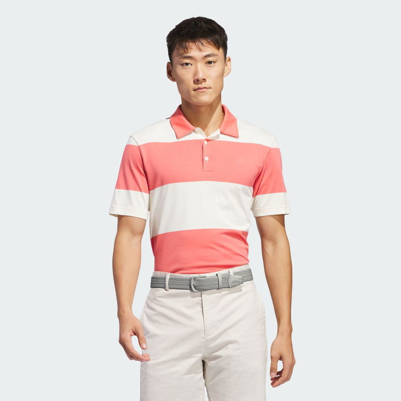 Polotröja adidas Performance Colorblock Rugby Stripe Polo Shirt Orange | IU4357
