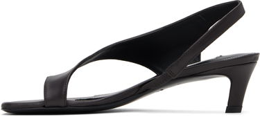 Kläder TOTEME TOTEME Leather Thong Heeled Sandals Svart | 252-WAS0201-LE0131, 2