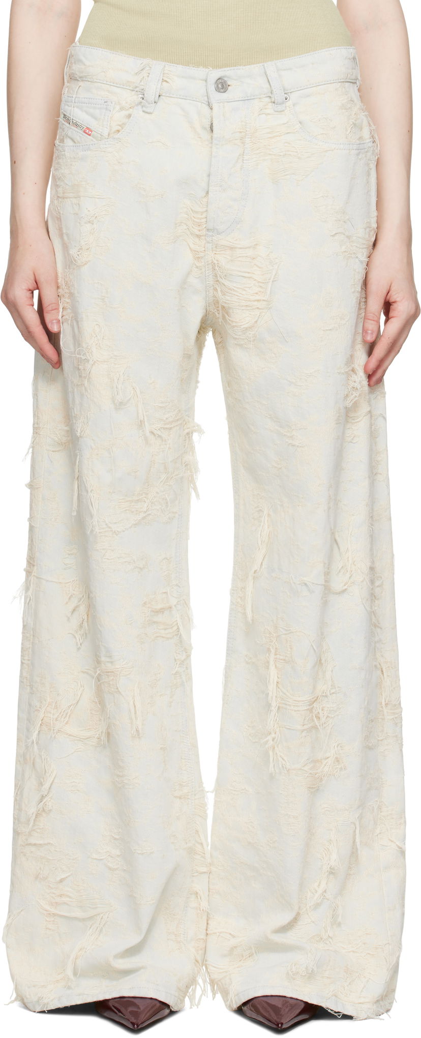 Jeans Diesel Diesel 1996 D-Sire Relaxed Jeans Vit | A19183 09M40