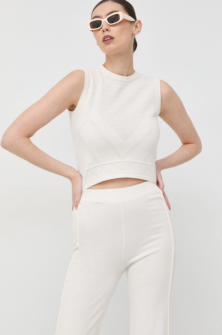 Sweater GUESS Silk-Mix Vest Beige | W3GR14.Z2Z70, 0