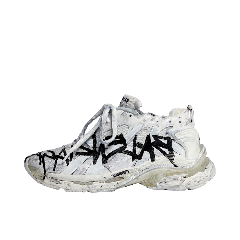 Sneakers och skor Balenciaga Runner Graffiti "White" W Beige | 677402W3RBQ9010