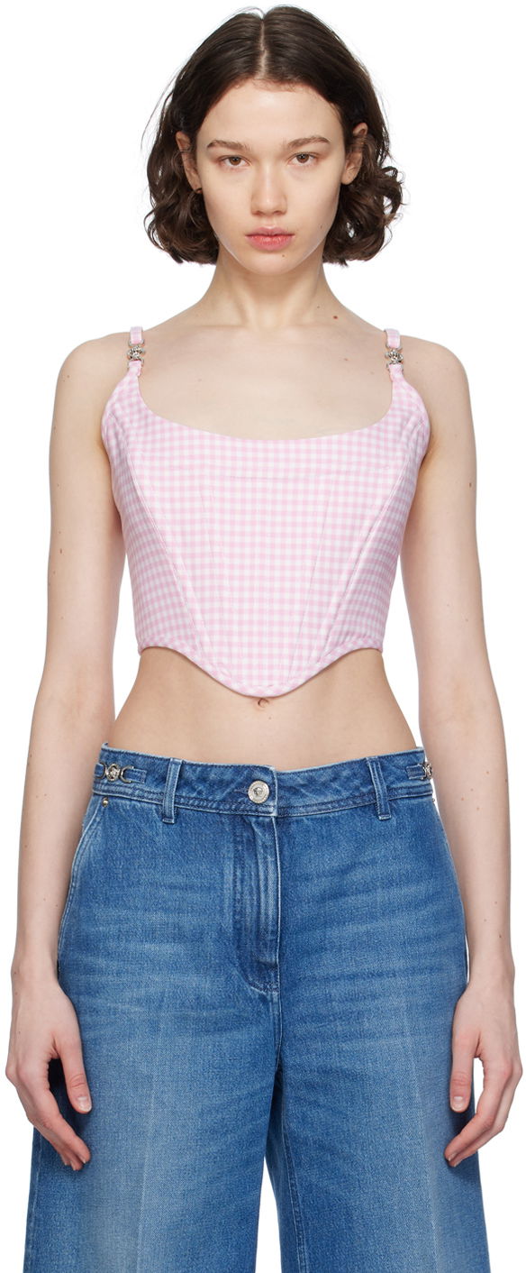 Linne Versace Pink Contrasto Medusa '95 Tank Top Rosa | 1006669_1A10337