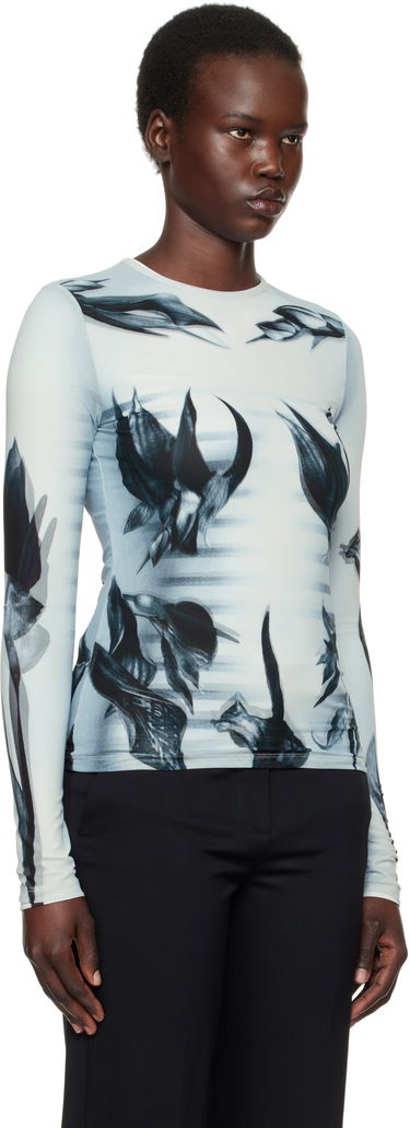 T-shirt Jean Paul Gaultier Jean Paul Gaultier Flower Body Morphing Long Sleeve T-Shirt Vit | 25/33-F-TO264-T581-010200, 4