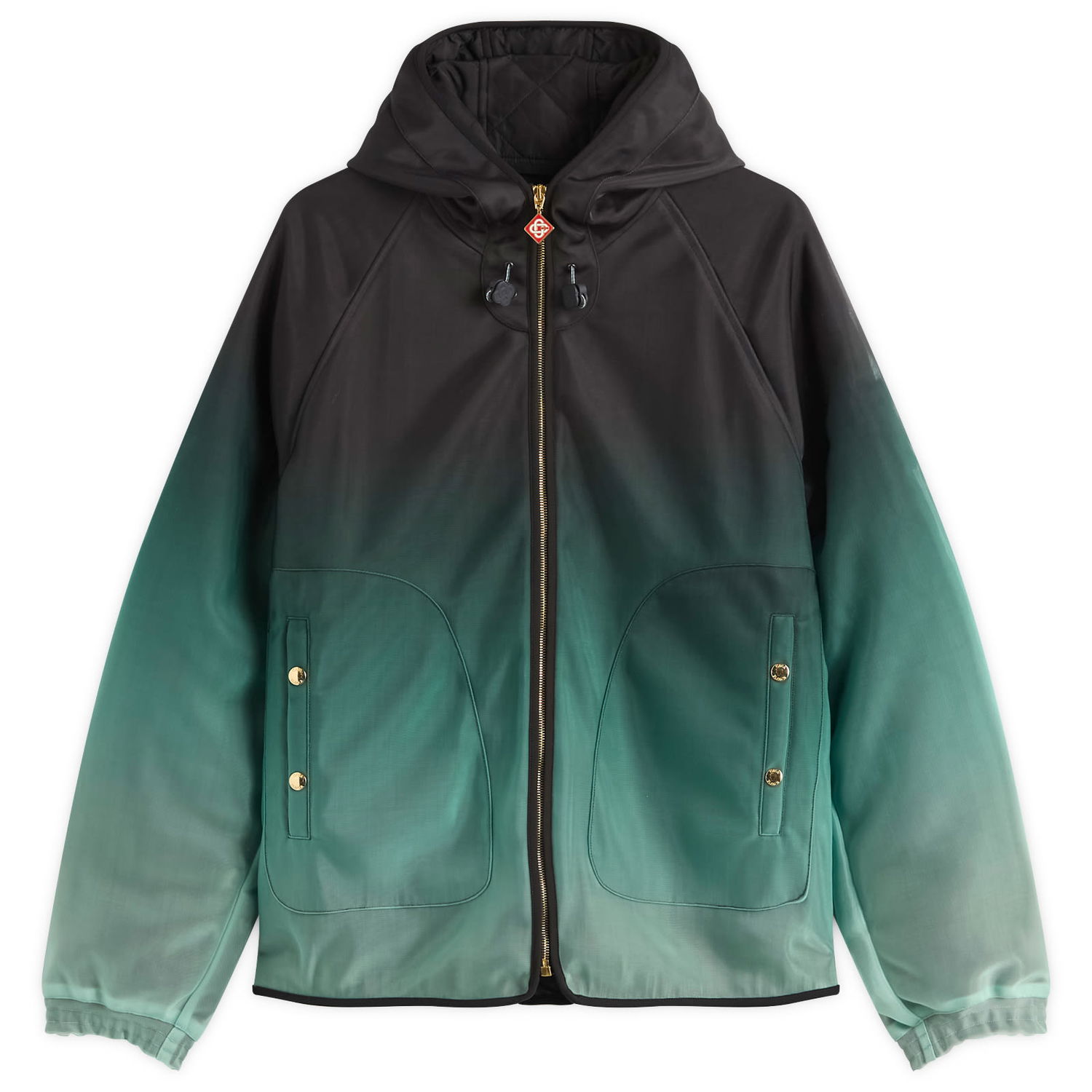 Vindjacka Casablanca Casablanca Gradient Technical Windbreaker Jacket, Size Small Grön | MPF25-JK-394-01, 1